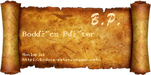 Bodócs Péter névjegykártya